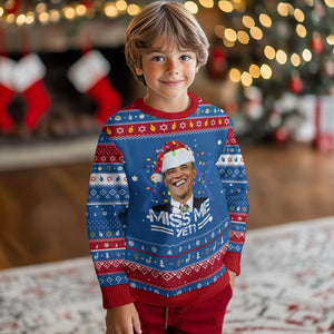 Funny Christmas Obama Hanukkah Ugly Sweater Funny Santa Xmas Light TS10 Blue Red Print Your Wear