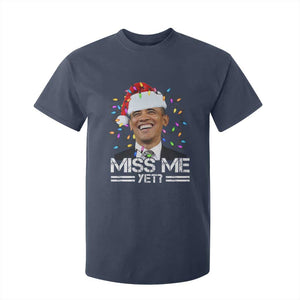 Funny Christmas Obama T Shirt For Kid Funny Santa Xmas Light TS10 Navy Print Your Wear