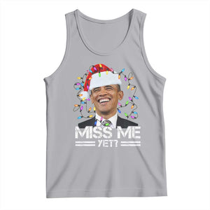 Funny Christmas Obama Tank Top Funny Santa Xmas Light TS10 Athletic Heather Print Your Wear