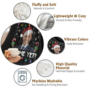 Funny Obama Ugly Xmas Throw Blanket Funny Santa Xmas Light TS10 Print Your Wear
