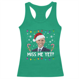 Funny Obama Ugly Xmas Racerback Tank Top Funny Santa Xmas Light TS10 Irish Green Print Your Wear