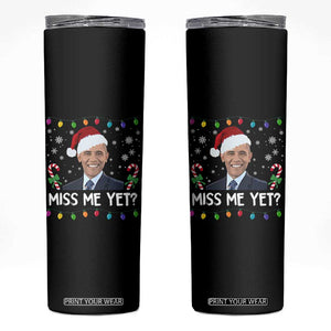 Funny Obama Ugly Xmas Skinny Tumbler Funny Santa Xmas Light TS10 Black Print Your Wear