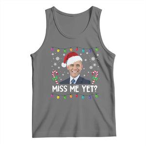 Funny Obama Ugly Xmas Tank Top Funny Santa Xmas Light TS10 Black Heather Print Your Wear