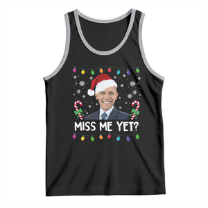 Funny Obama Ugly Xmas Tank Top Funny Santa Xmas Light TS10 Black Athletic Heather Print Your Wear