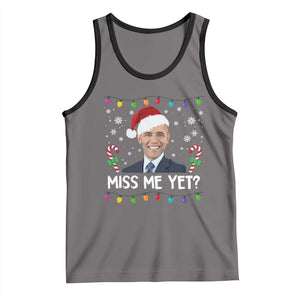 Funny Obama Ugly Xmas Tank Top Funny Santa Xmas Light TS10 Deep Heather Black Print Your Wear