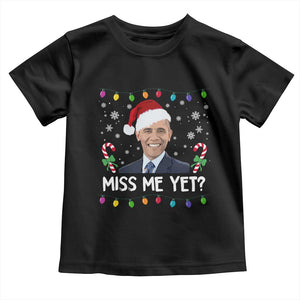 Funny Obama Ugly Xmas Toddler T Shirt Funny Santa Xmas Light TS10 Black Print Your Wear