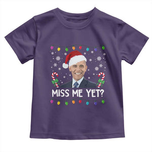 Funny Obama Ugly Xmas Toddler T Shirt Funny Santa Xmas Light TS10 Purple Print Your Wear