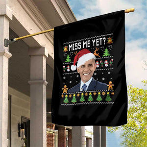 Funny Obama Ugly Xmas Garden Flag Miss Me Yet Pajamas Ugly TS10 Print Your Wear