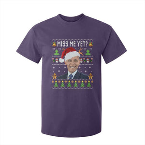 Funny Obama Ugly Xmas T Shirt For Kid Miss Me Yet Pajamas Ugly TS10 Purple Print Your Wear