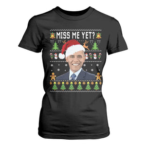 Funny Obama Ugly Xmas T Shirt For Women Miss Me Yet Pajamas Ugly TS10 Black Print Your Wear