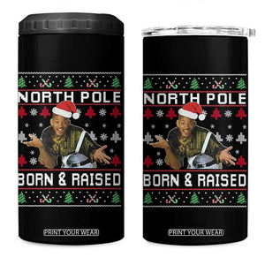 Funny Ugly Christmas 4 in 1 Can Cooler Tumbler Fresh North Pole Born and Raised Prince TS10 One Size: 16 oz Black Print Your Wear