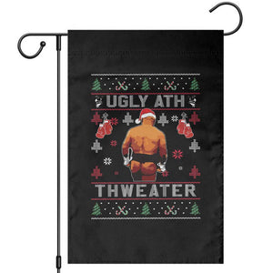 Funny Christmas Garden Flag Merry Chrithmith Ugly Ath Thweater Tyson TS10 Black Print Your Wear