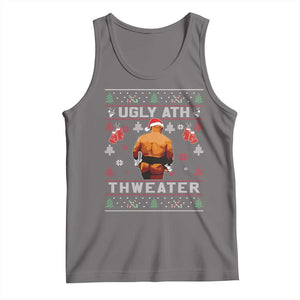 Funny Christmas Tank Top Merry Chrithmith Ugly Ath Thweater Tyson TS10 Deep Heather Print Your Wear