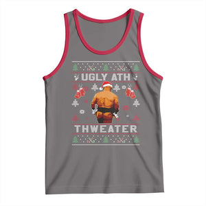Funny Christmas Tank Top Merry Chrithmith Ugly Ath Thweater Tyson TS10 Deep Heather Red Print Your Wear