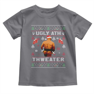 Funny Christmas Toddler T Shirt Merry Chrithmith Ugly Ath Thweater Tyson TS10 Charcoal Print Your Wear