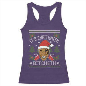 Funny Christmas Racerback Tank Top Merry Chrithmith Ath Thweater Tyson Professional Boxer Ugly Xmas TS10 Purple Print Your Wear