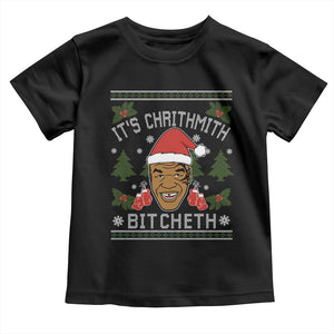 Funny Christmas Toddler T Shirt Merry Chrithmith Ath Thweater Tyson Professional Boxer Ugly Xmas TS10 Black Print Your Wear