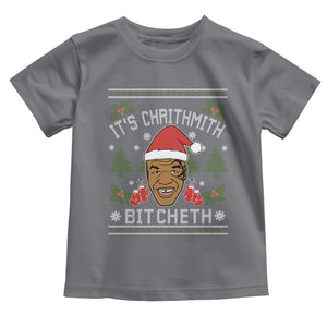 Funny Christmas Toddler T Shirt Merry Chrithmith Ath Thweater Tyson Professional Boxer Ugly Xmas TS10 Charcoal Print Your Wear