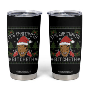 Funny Christmas Tumbler Cup Merry Chrithmith Ath Thweater Tyson Professional Boxer Ugly Xmas TS10 Black Print Your Wear