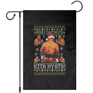 Merry Chrithmith Kith My Ath Funny Ugly Christmas Garden Flag TS10 Black Print Your Wear