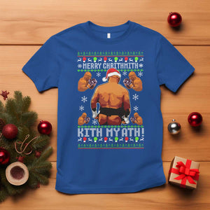 Merry Chrithmith Kith My Ath Funny Ugly Christmas T Shirt TS10 Royal Blue Print Your Wear