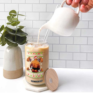 Merry Chrithmith Kith My Ath Funny Ugly Christmas Glass Can TS10 Print Your Wear