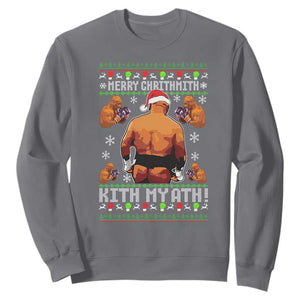 Merry Chrithmith Kith My Ath Funny Ugly Christmas Sweatshirt TS10 Charcoal Print Your Wear