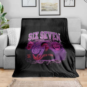 Funny Six Seven 6 7 Meme Throw Blanket The Mason 67 Kid Bootleg Gen Alpha Slang TS10 Print Your Wear