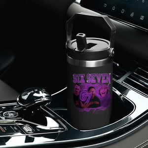 Funny Six Seven 6 7 Meme Flip Straw Tumbler The Mason 67 Kid Bootleg Gen Alpha Slang TS10 Print Your Wear
