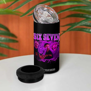 Funny Six Seven 6 7 Meme 4 in 1 Can Cooler Tumbler The Mason 67 Kid Bootleg Gen Alpha Slang TS10 Print Your Wear