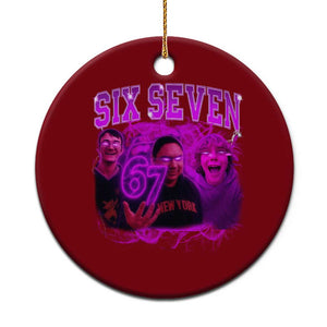 Funny Six Seven 6 7 Meme Ceramic Ornament The Mason 67 Kid Bootleg Gen Alpha Slang TS10 1pc Red Print Your Wear
