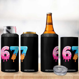 67 Ice Cream Drip Meme 4 in 1 Can Cooler Tumbler Funny Six Seven Gen Alpha Slang TS10 Print Your Wear