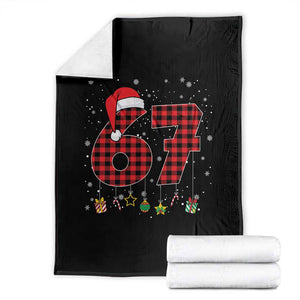 67 Christmas Throw Blanket Funny Six Seven 6 7 Meme Gen Alpha Slang TS10 Black Print Your Wear