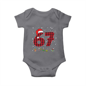 67 Christmas Baby Onesie Funny Six Seven 6 7 Meme Gen Alpha Slang TS10 Charcoal Print Your Wear