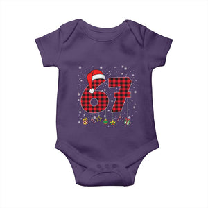 67 Christmas Baby Onesie Funny Six Seven 6 7 Meme Gen Alpha Slang TS10 Purple Print Your Wear