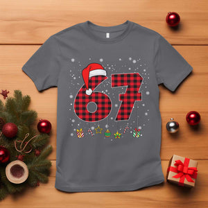 67 Christmas T Shirt Funny Six Seven 6 7 Meme Gen Alpha Slang TS10 Charcoal Print Your Wear