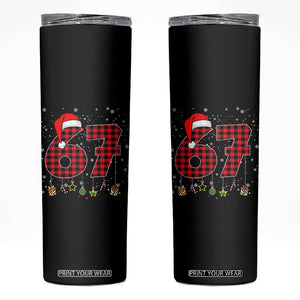 67 Christmas Skinny Tumbler Funny Six Seven 6 7 Meme Gen Alpha Slang TS10 Black Print Your Wear