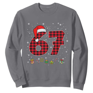 67 Christmas Sweatshirt Funny Six Seven 6 7 Meme Gen Alpha Slang TS10 Charcoal Print Your Wear