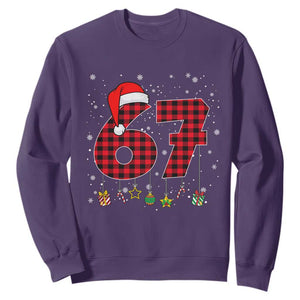 67 Christmas Sweatshirt Funny Six Seven 6 7 Meme Gen Alpha Slang TS10 Purple Print Your Wear