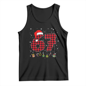 67 Christmas Tank Top Funny Six Seven 6 7 Meme Gen Alpha Slang TS10 Black Print Your Wear