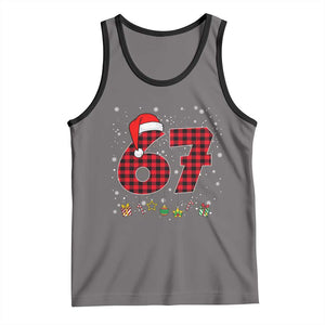 67 Christmas Tank Top Funny Six Seven 6 7 Meme Gen Alpha Slang TS10 Deep Heather Black Print Your Wear