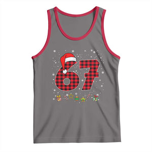 67 Christmas Tank Top Funny Six Seven 6 7 Meme Gen Alpha Slang TS10 Deep Heather Red Print Your Wear