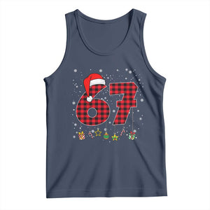 67 Christmas Tank Top Funny Six Seven 6 7 Meme Gen Alpha Slang TS10 Navy Print Your Wear