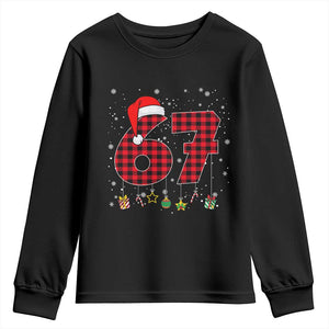 67 Christmas Youth Sweatshirt Funny Six Seven 6 7 Meme Gen Alpha Slang TS10 Black Print Your Wear