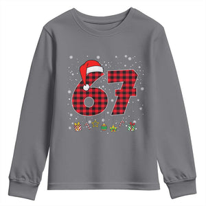 67 Christmas Youth Sweatshirt Funny Six Seven 6 7 Meme Gen Alpha Slang TS10 Charcoal Print Your Wear