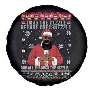 Funny Rapper Christmas Spare Tire Cover Gangsta Twas the Nizzle Before Chrismizzle Ugly Xmas TS10 Print Your Wear