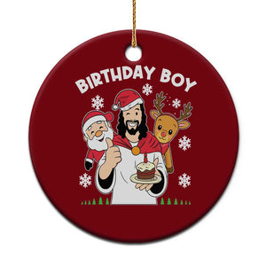 Birthday Boy Jesus Christmas Ceramic Ornament Christian Xmas TS10 1pc Red Print Your Wear