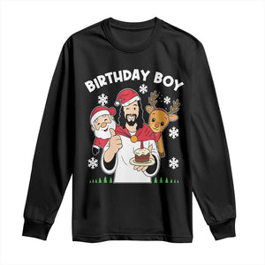 Birthday Boy Jesus Christmas Long Sleeve Shirt Christian Xmas TS10 Black Print Your Wear