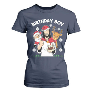 Birthday Boy Jesus Christmas T Shirt For Women Christian Xmas TS10 Navy Print Your Wear