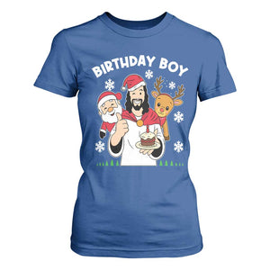Birthday Boy Jesus Christmas T Shirt For Women Christian Xmas TS10 Royal Blue Print Your Wear